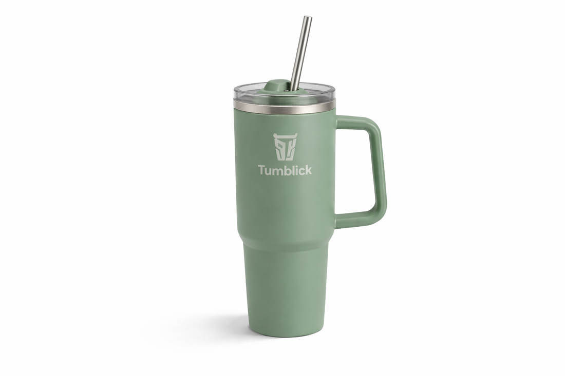 Premium Matte Black 40oz Stainless Steel Tumbler – Insulated Travel Cup