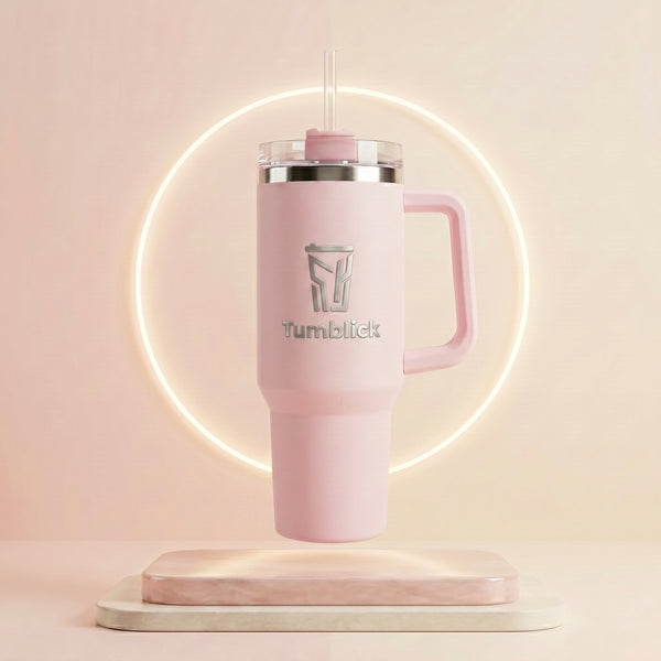 Premium Pink 40oz Stainless Steel Tumbler – Insulated Travel Cup